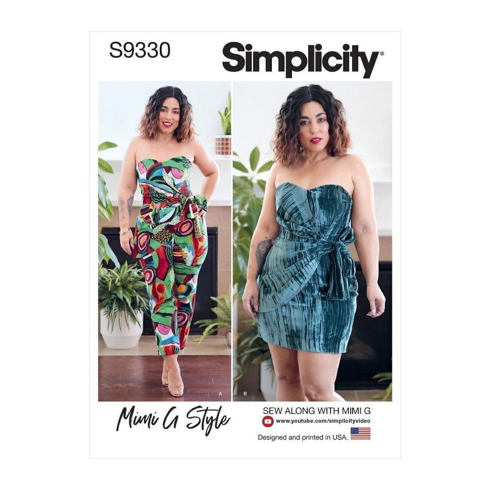 Simplicity Sewing Pattern S9330 11365 MIMI G Dress‎ Jumpsuit Strapless Size 6-14